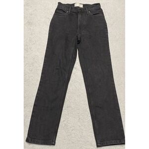 Everlane Cheeky Jean Size‎ 23 Crop Black 24x26 Denim Organic Cotton